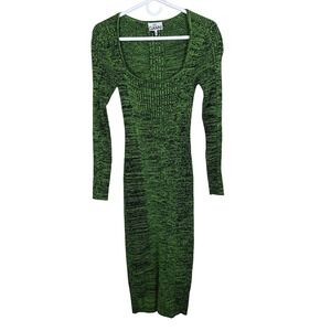 Ganni Green Midi Dress